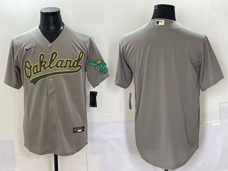 Men Oakland Athletics Blank Grey Nike 2025 MLB Jersey 03